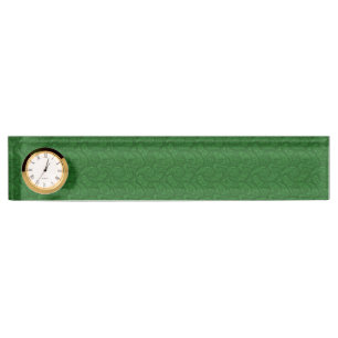Placa De Nombre Paisley verde
