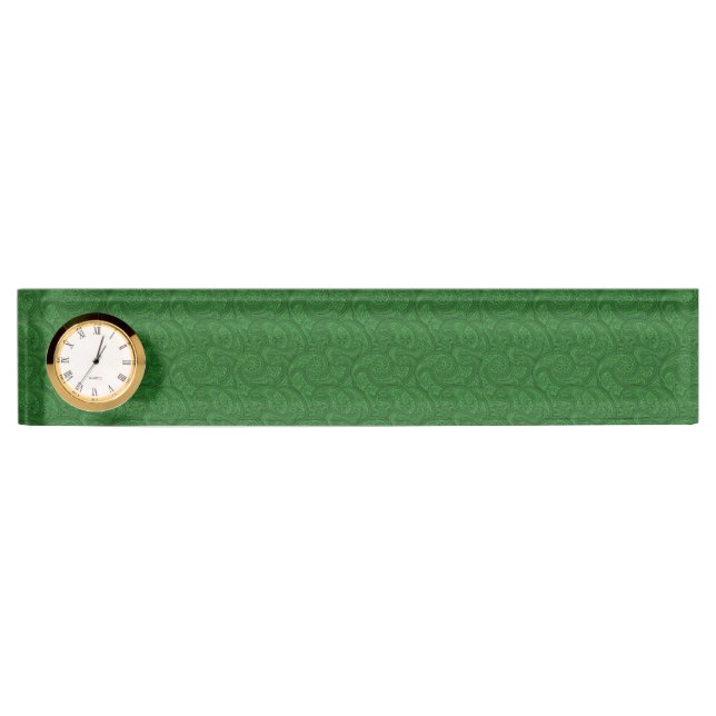 Placa De Nombre Paisley verde (Anverso)