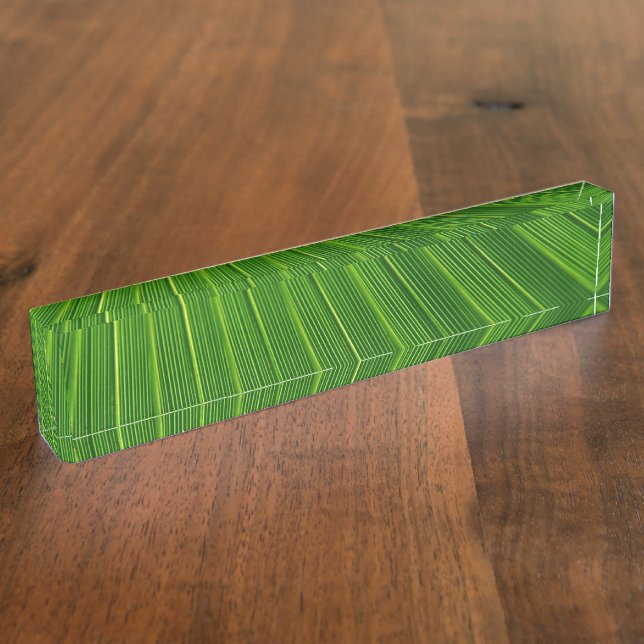 Placa De Nombre Palm Leaf (Lateral)