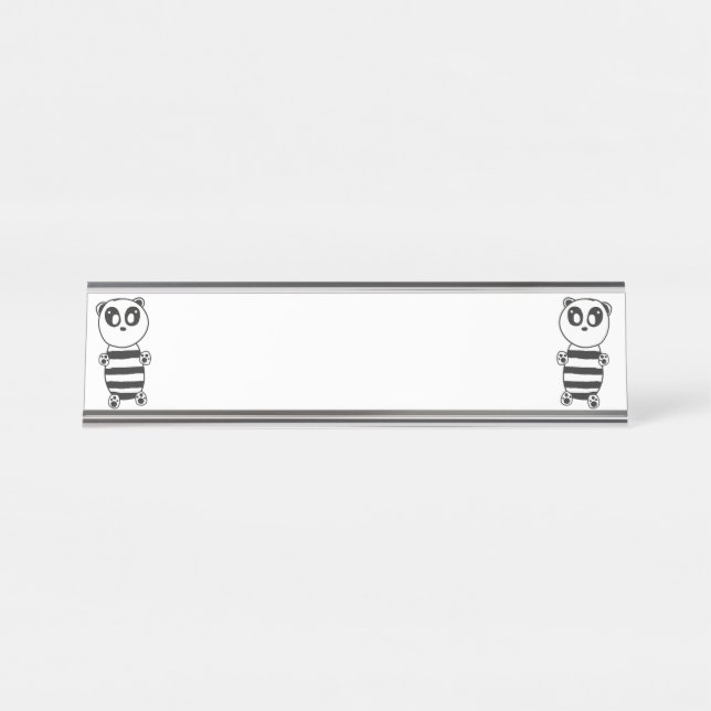 Placa De Nombre Panda Kids (Anverso)