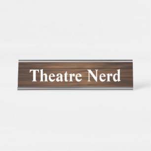 Placa De Nombre Panel de madera retro divertido para fanáticos del