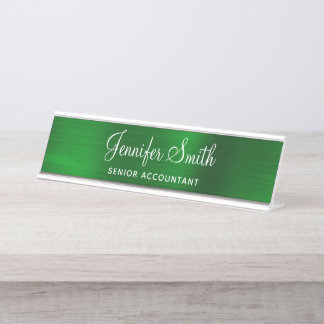 Placa De Nombre Papel de aluminio verde esmeralda