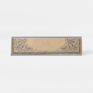Placa De Nombre Papel viejo de Falln Knotwork