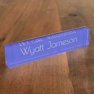 Placa de nombre para escritorio - Azul HAMbyWG
