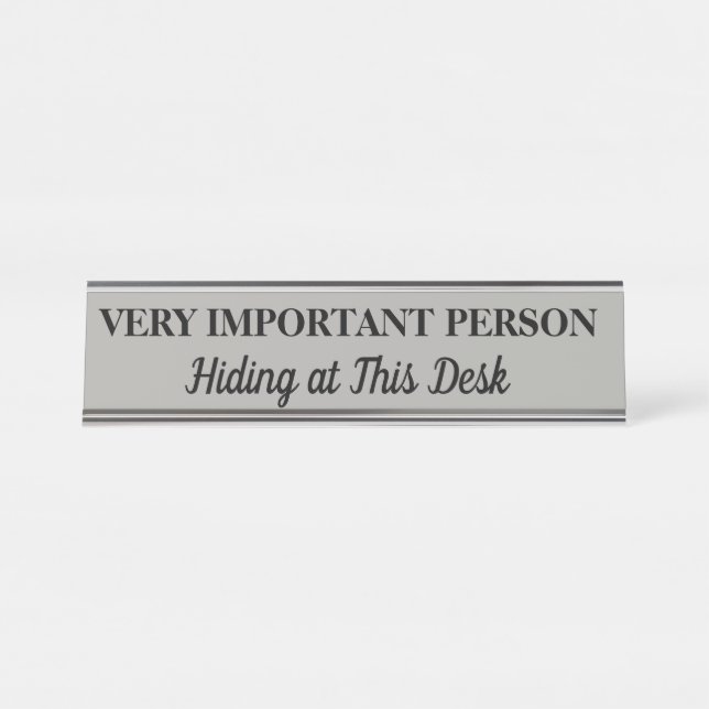 Placa de nombre para escritorio de Persona Muy Imp (Anverso)