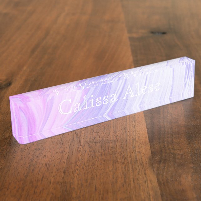 Placa de nombre para escritorio HAMbyWhiteGlove -  (Lateral)