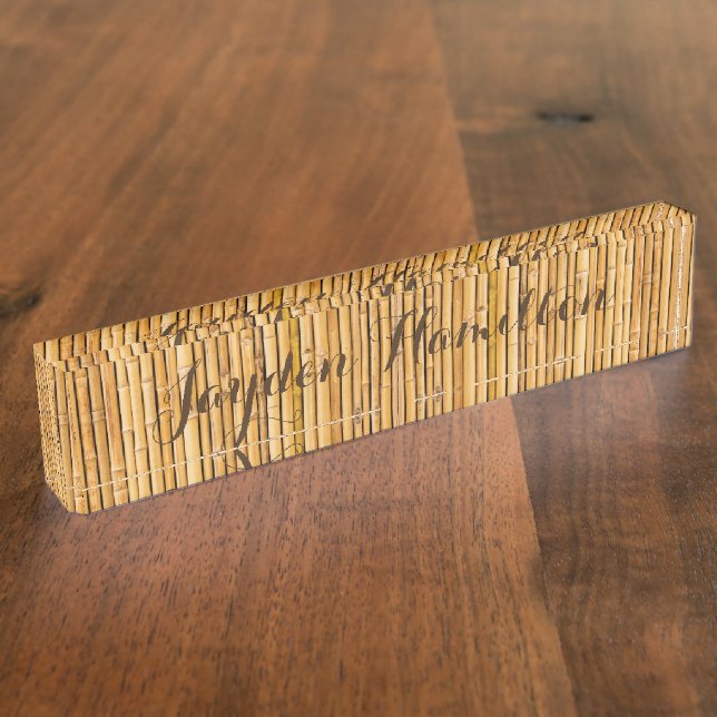 Placa de nombre para escritorio - HAMbyWhiteGlove  (Lateral)