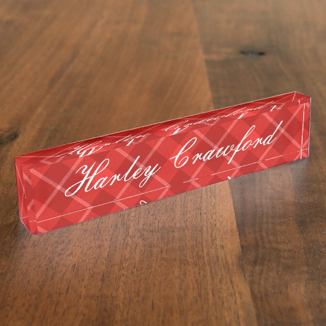 Placa de nombre para escritorio - HAMbyWhiteGlove  (Lateral)