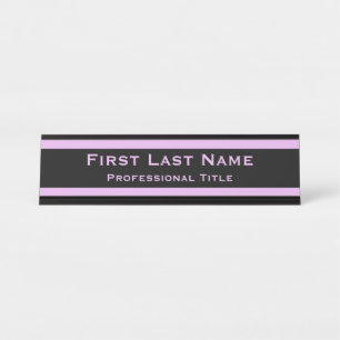 Placa de nombre para escritorio moderno Lavendar P