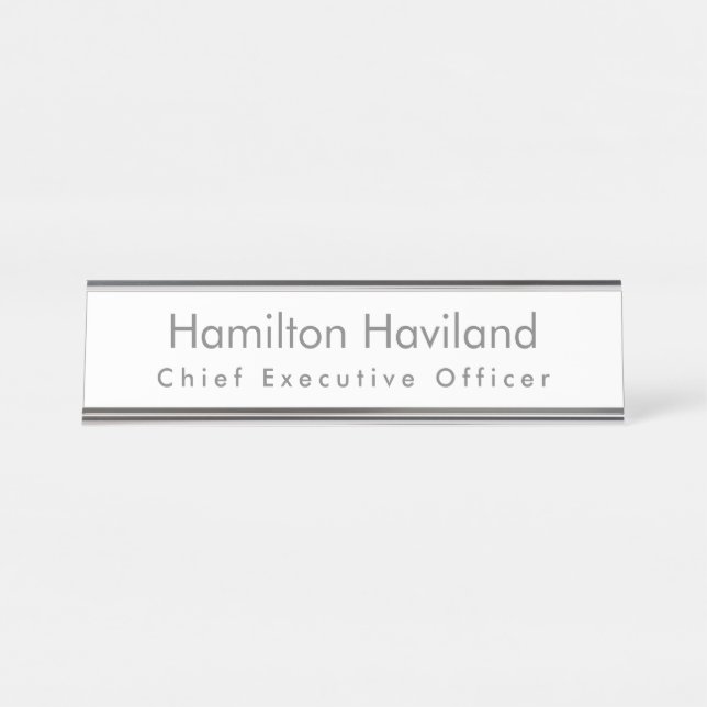 Placa de nombre para escritorio o pared HAMbyWG (Anverso)