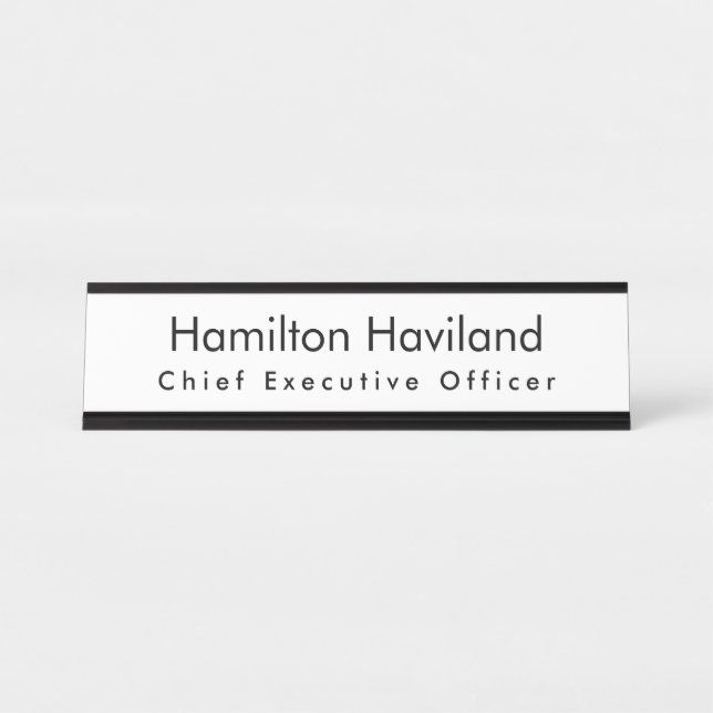 Placa de nombre para escritorio o pared HAMbyWG (Anverso)