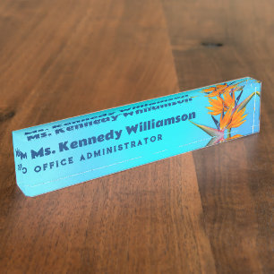 Placa de nombre para escritorio Office Desk Aqua A