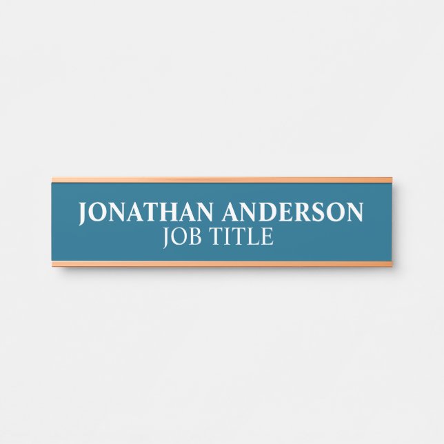 Placa de nombre para puerta de oficina profesional (Anverso)
