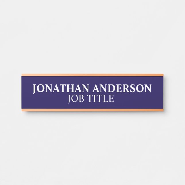 Placa de nombre para puerta de oficina profesional (Anverso)