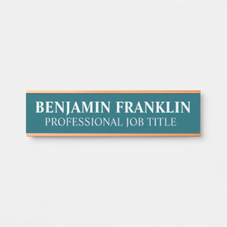 Placa de nombre para puerta de oficina profesional