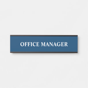 Placa de nombre para puerta de oficina profesional
