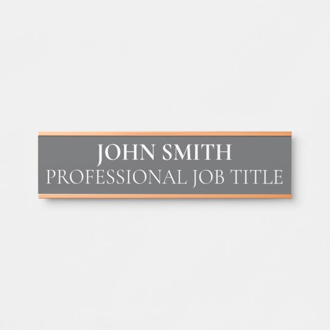 Placa de nombre para puerta de oficina profesional (Anverso)