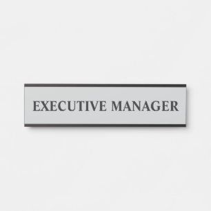 Placa de nombre para puerta de oficina profesional