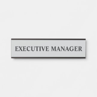 Placa de nombre para puerta de oficina profesional