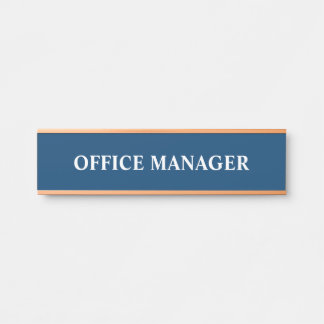 Placa de nombre para puerta de oficina profesional