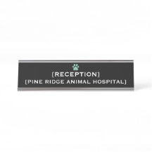 Placa de nombre para recepción de oficina personal
