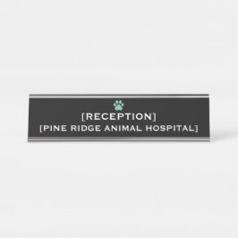 Placa de nombre para recepción de oficina personal