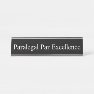 Placa De Nombre Paralegal por excelencia,