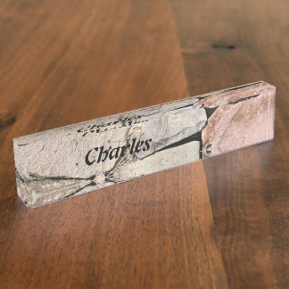 Placa De Nombre Pared personalizada de la roca