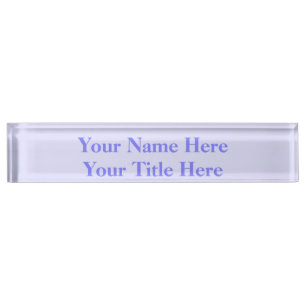 Placa De Nombre Pastel Periwinkle Purple