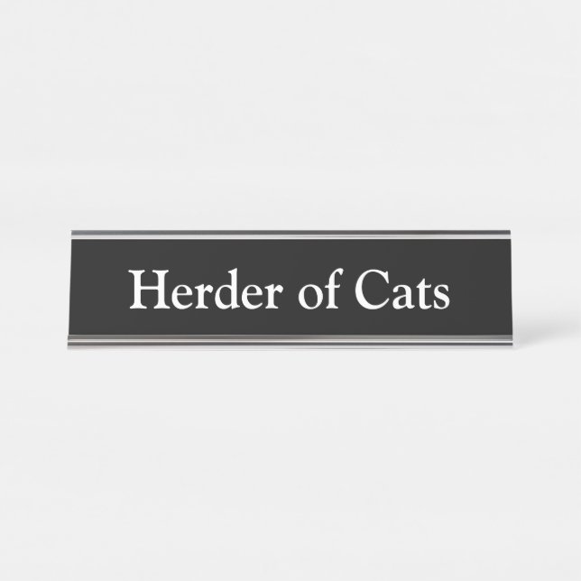 Placa De Nombre Pastor de gatos, (Anverso)