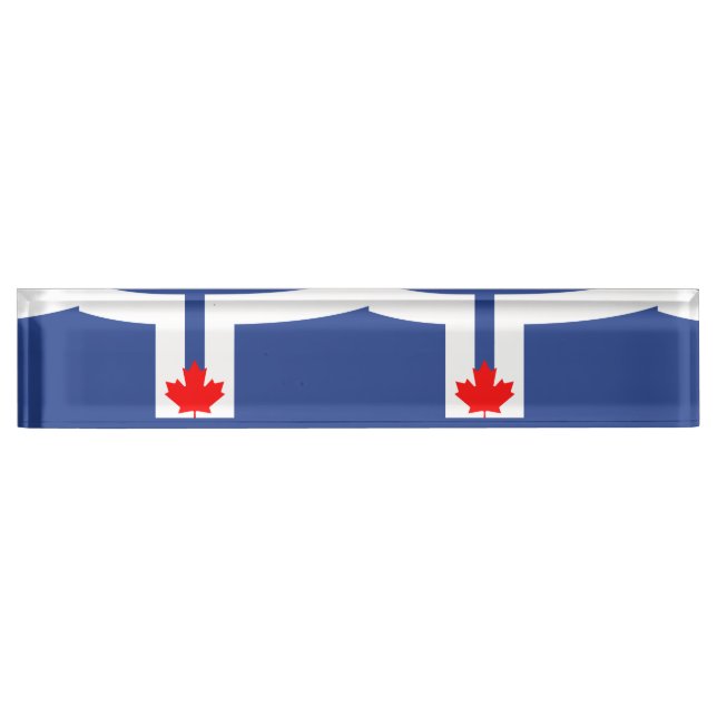 Placa De Nombre Patriotic desk nameplate with Flag of Toronto (Anverso)