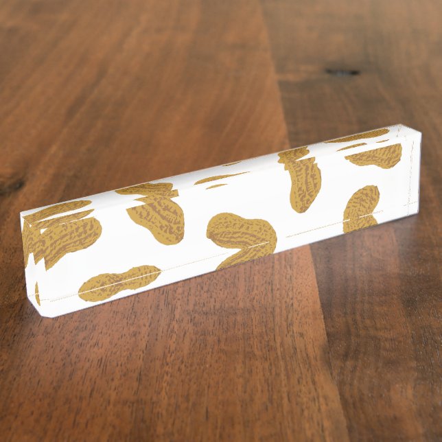 Placa De Nombre Patrón de cacahuetes (Lateral)