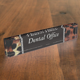 Placa De Nombre Patrón de información personalizada Safari nombre 