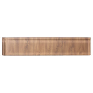 Placa De Nombre Patrón de madera oscura