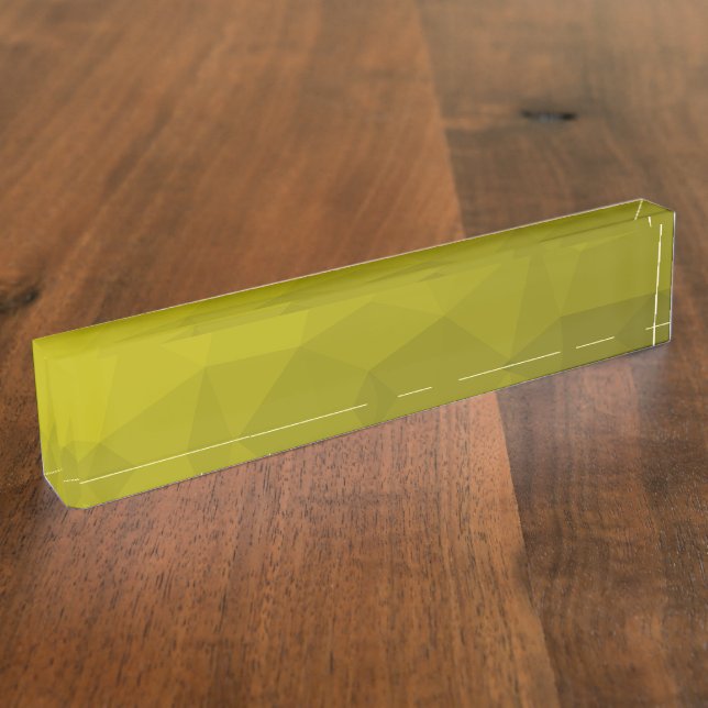 Placa De Nombre Patrón de malla geométrica de gradiente oscuro ama (Lateral)