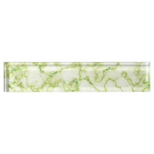 Placa De Nombre Patrón de mármol verde (Anverso)