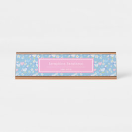 Placa De Nombre Patrón Geese de País Vintage Personalizado