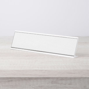 Placa De Nombre Patrón geométrico blanco y gris con interbloqueo