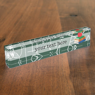 Placa De Nombre Patrón químico escolar