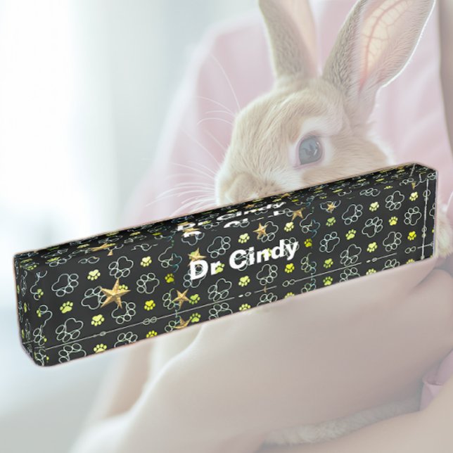 Placa De Nombre Paws and Stars (Subido por el creador)