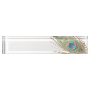 Placa De Nombre Peacock Feather