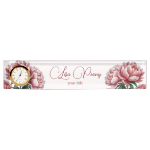 Placa De Nombre Peony