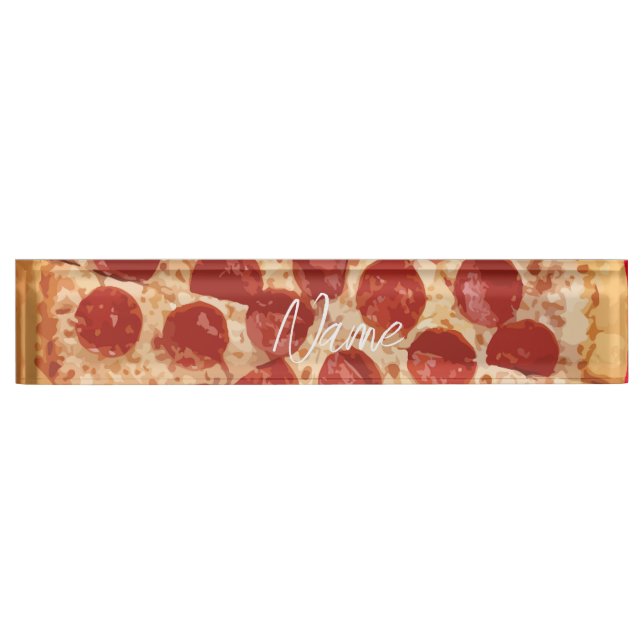 Placa De Nombre Pepperoni Pizza Thunder_Cove (Anverso)