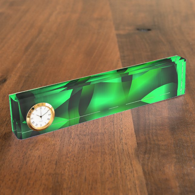 Placa De Nombre Perezoso verde y negro, ¿con alguna sombra? (Lateral)