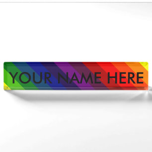 PLACA DE NOMBRE ¡PERFECCIÓN DEL ARCO IRIS! ~