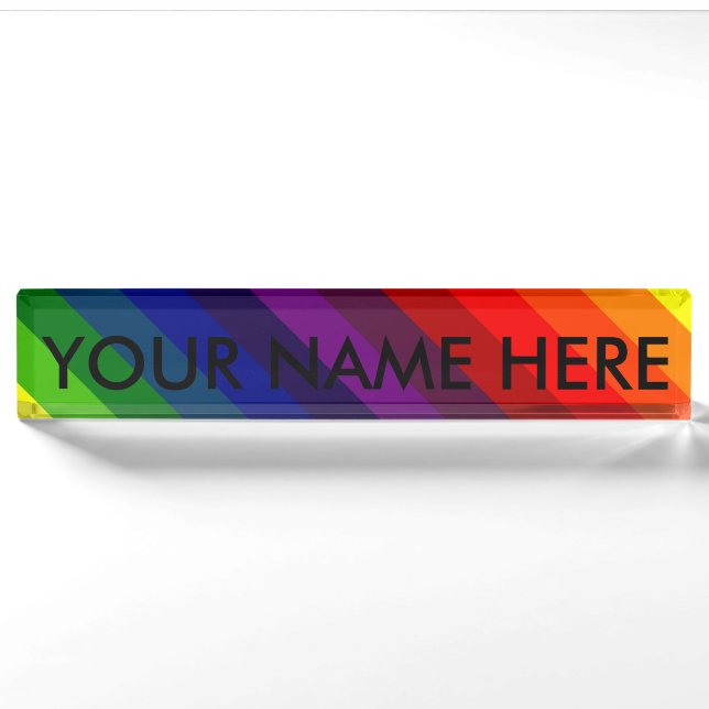 PLACA DE NOMBRE ¡PERFECCIÓN DEL ARCO IRIS! ~ (Anverso)