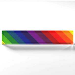 PLACA DE NOMBRE ¡PERFECCIÓN DEL ARCO IRIS! ~