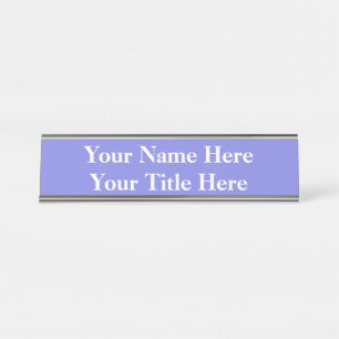 Placa De Nombre Periwinkle Purple