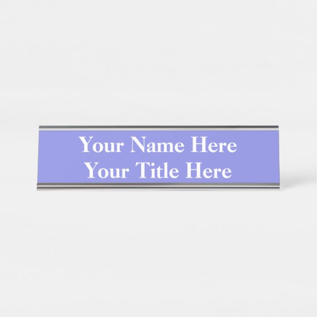 Placa De Nombre Periwinkle Purple (Anverso)