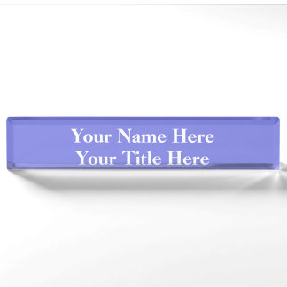 Placa De Nombre Periwinkle Purple